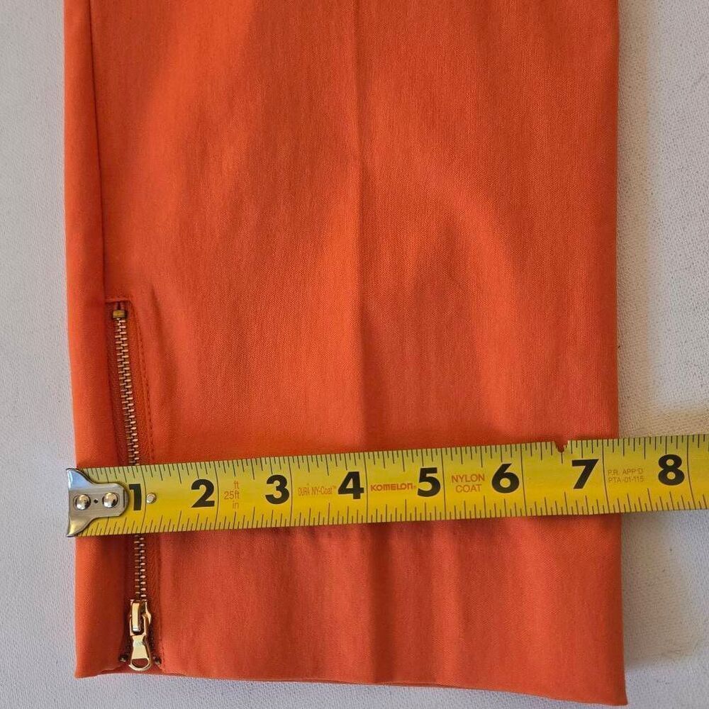 Peck & Peck Womens Zipper Ankle Pull-on Capri Pants Orange Size 12 - Picture 10 of 11